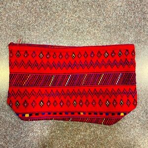 Gorgeous Woven Zip Top clutch pouch NWOT